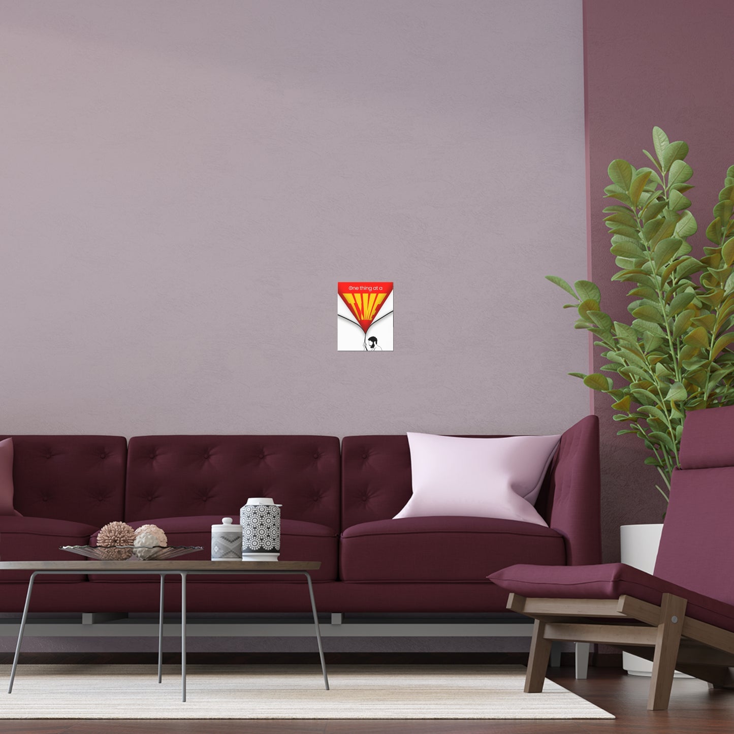 Inspirational Silk Poster - 'One Thing at a Time'