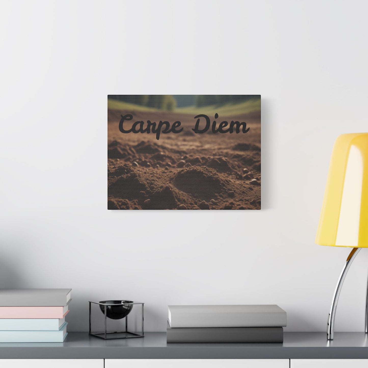 Inspirational 'Carpe Diem' Satin Canvas Wall Art