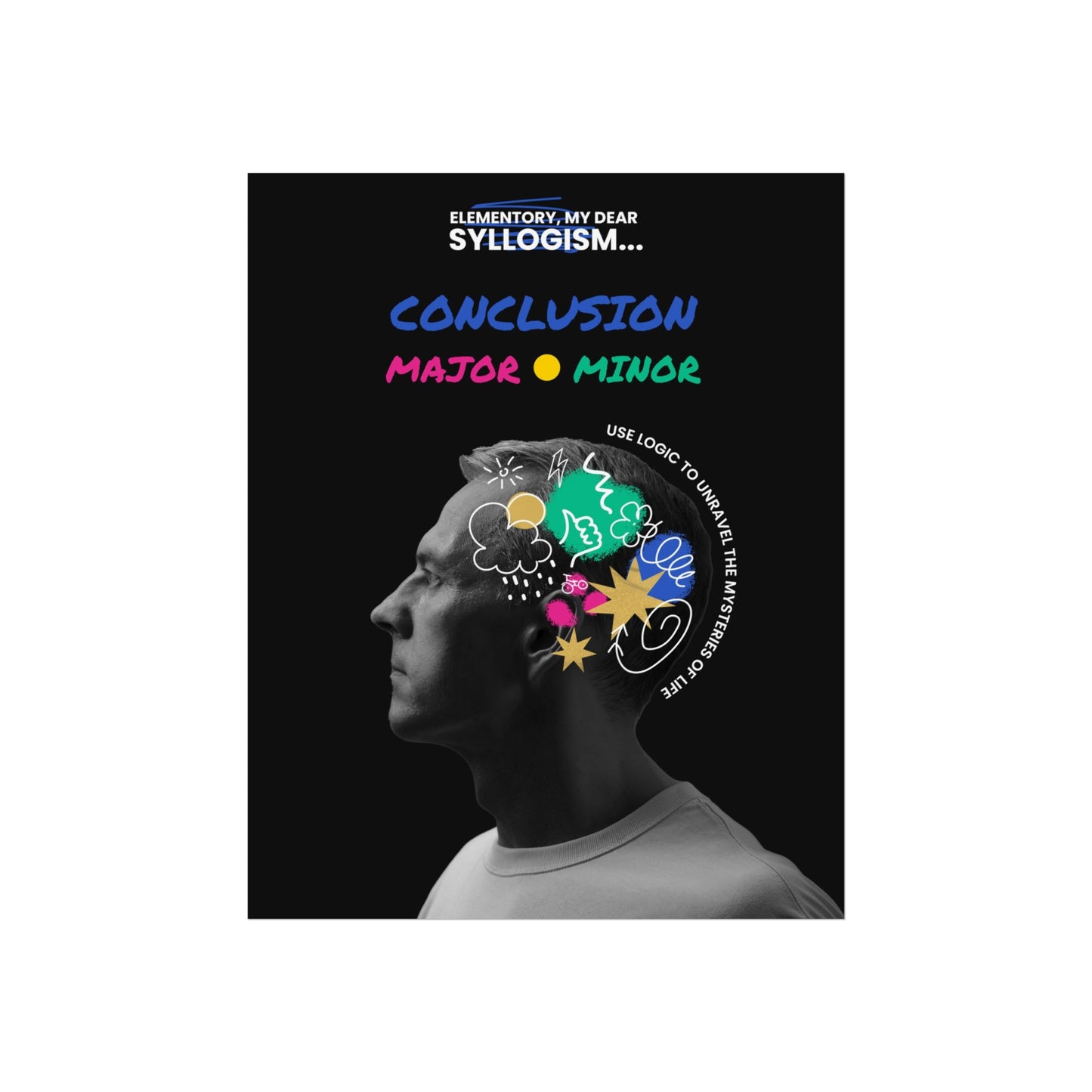 Thought-Provoking Fine Art Poster - Critical thinking and Smart Living Design
