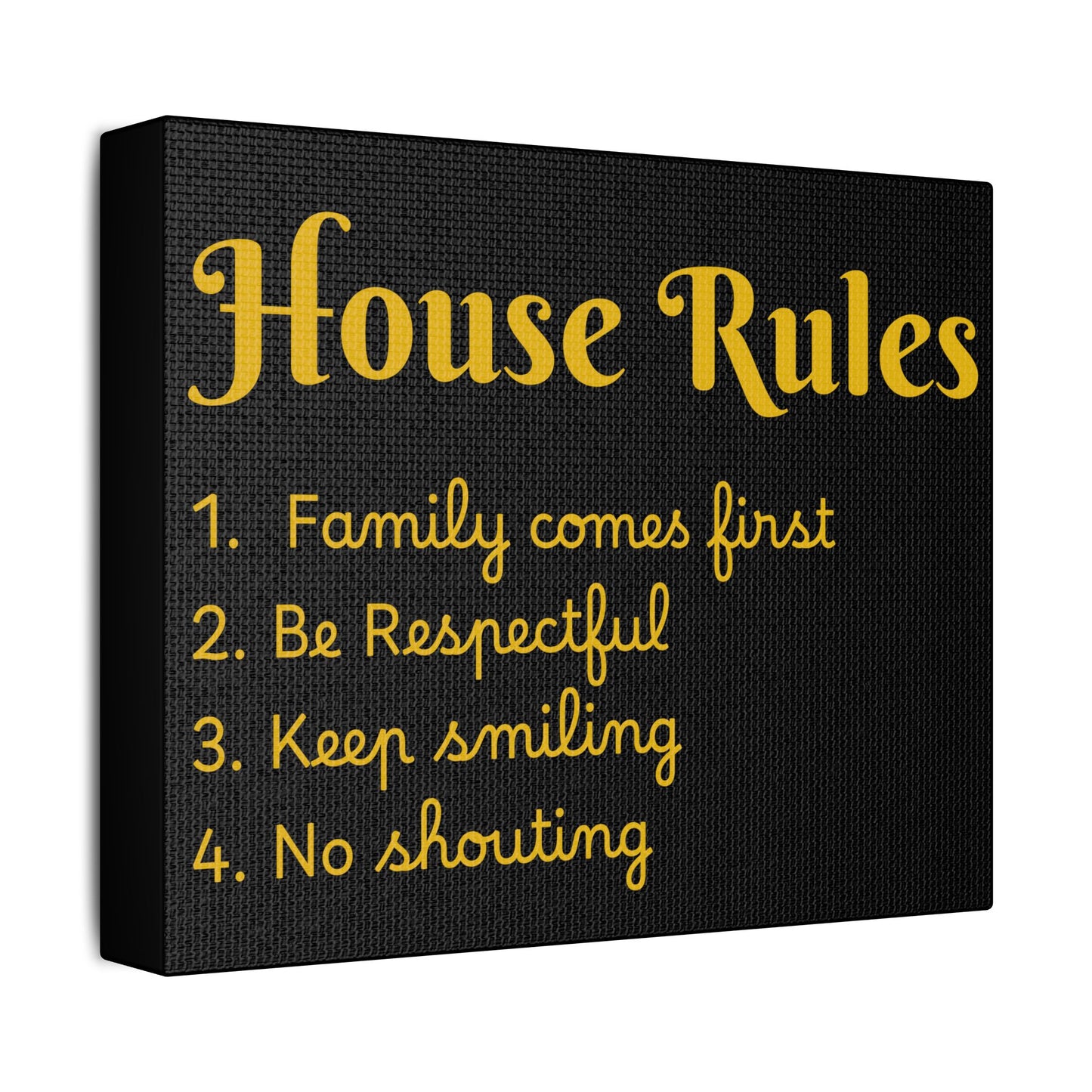 House Rules Canvas - Family First Decor