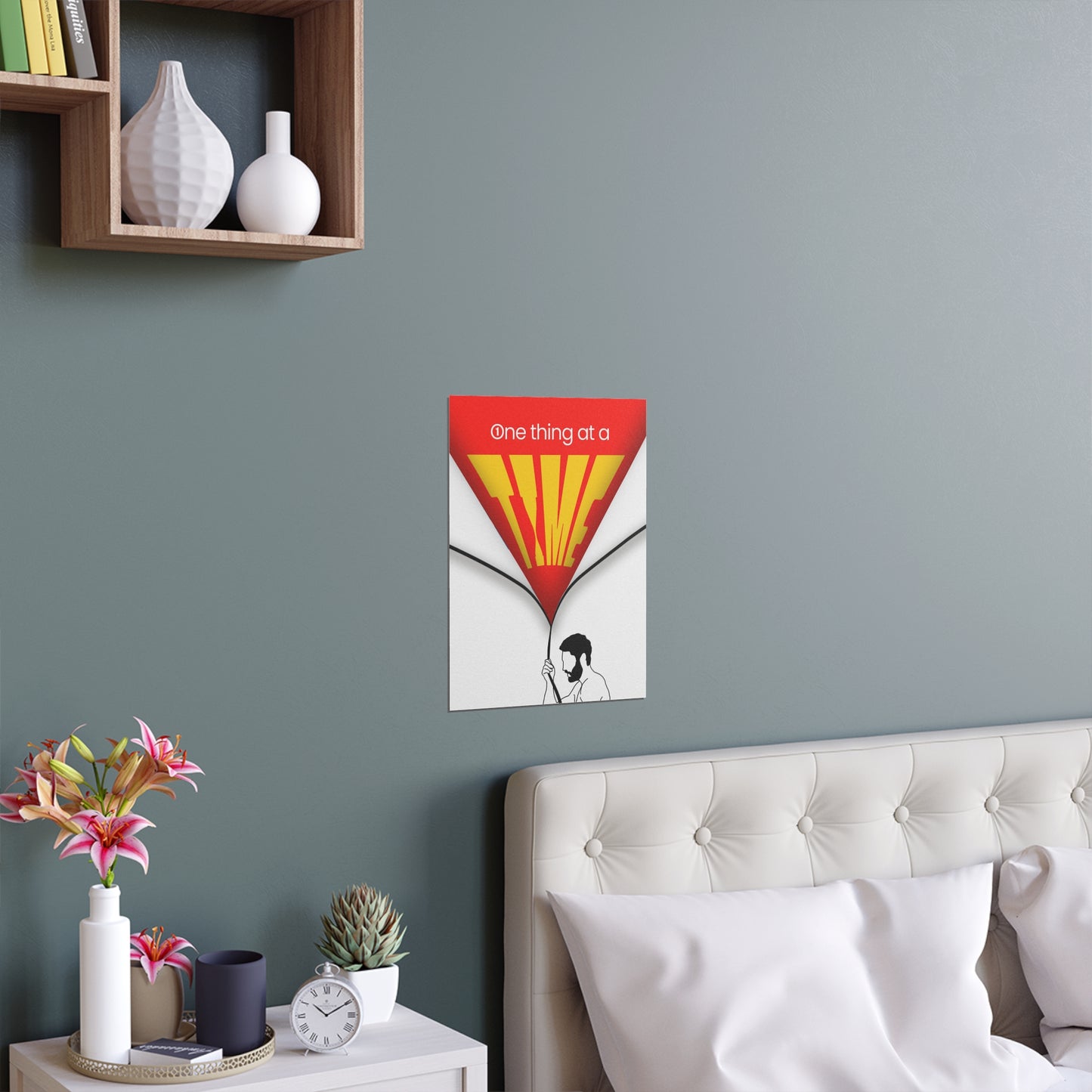 Inspirational Silk Poster - 'One Thing at a Time'