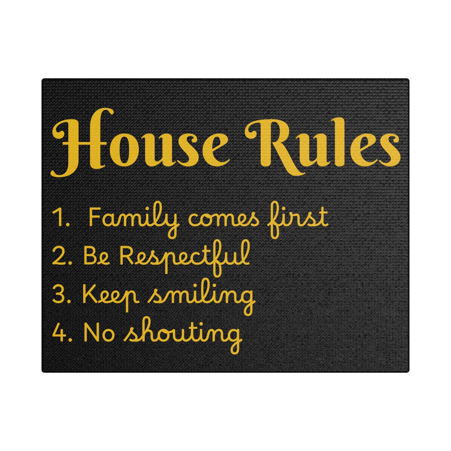 House Rules Canvas - Family First Decor