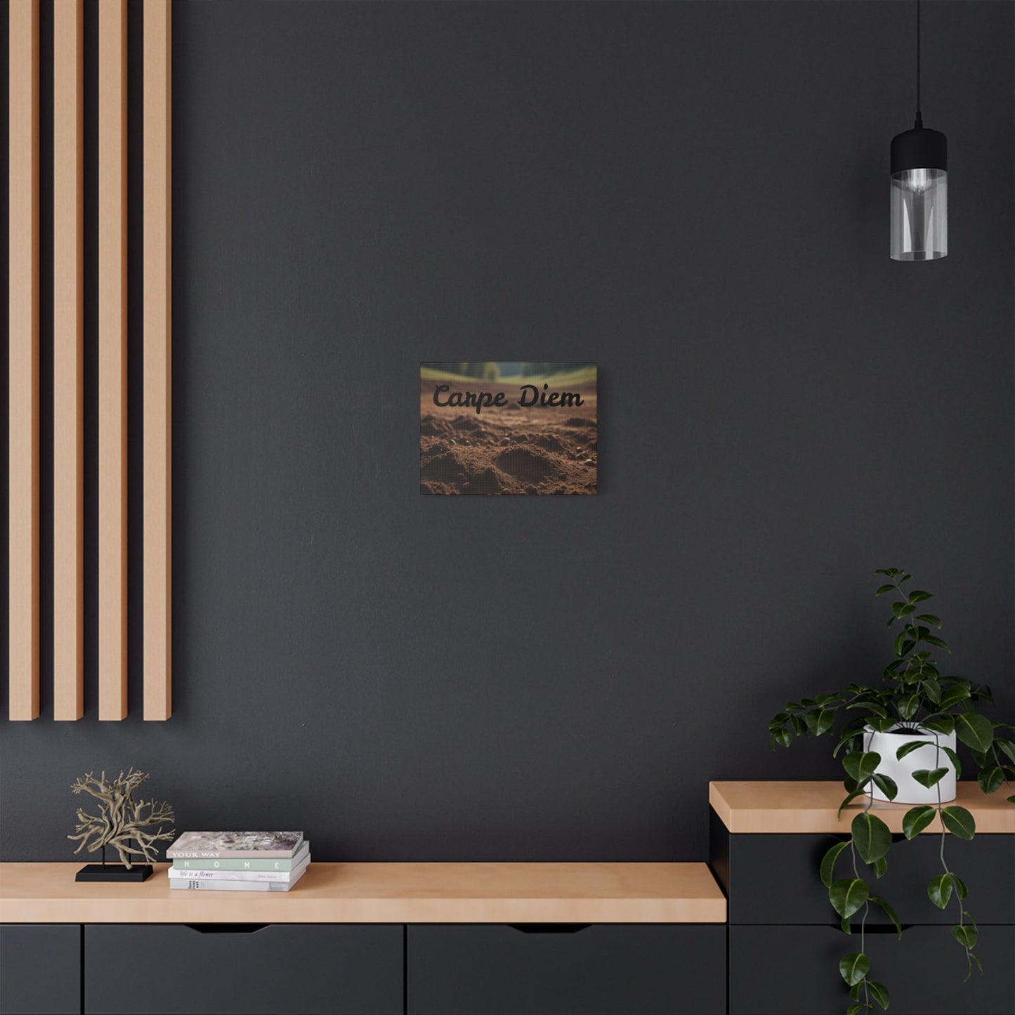 Inspirational 'Carpe Diem' Satin Canvas Wall Art